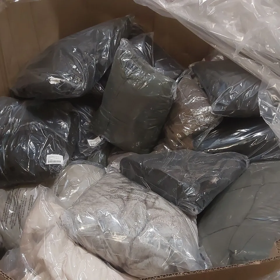 PALLET CONTAINING APPROXIMATELY 100x BRAND NEW ASSORTED DESIGNER CLOTHING ITEMS INCLUDING: JD WILLIAMS JACKETS, SIMPLY BE JACKETS ECT