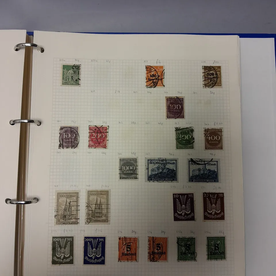 COLLECTORS BOOK OF VARIOUS GERMAN STAMPS FROM VARIOUS YEARS 