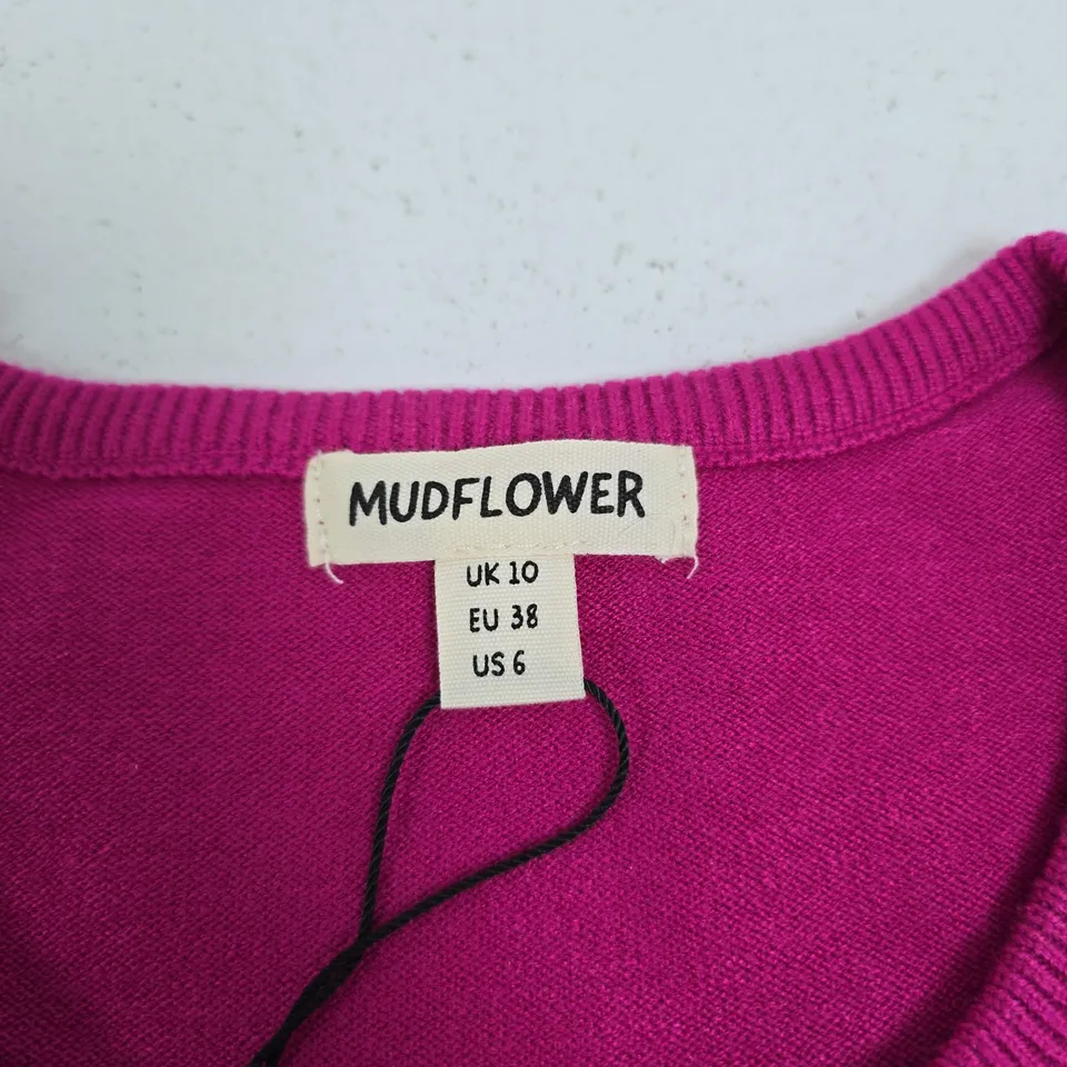 MUDFLOWER WOMEN'S SWEATSHIRT – PINK, UK 10 (EU 38, US 6)