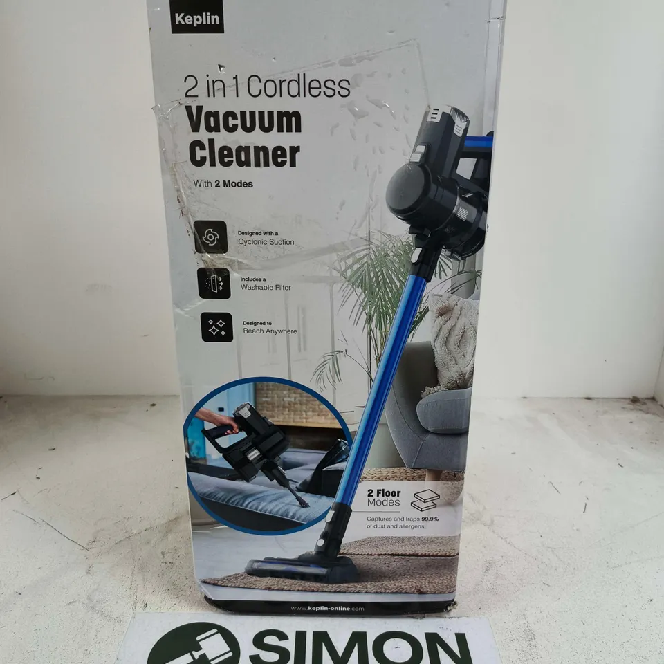 KEPLIN 2-IN-1 CORDLESS VACUUM CLEANER – BOXED