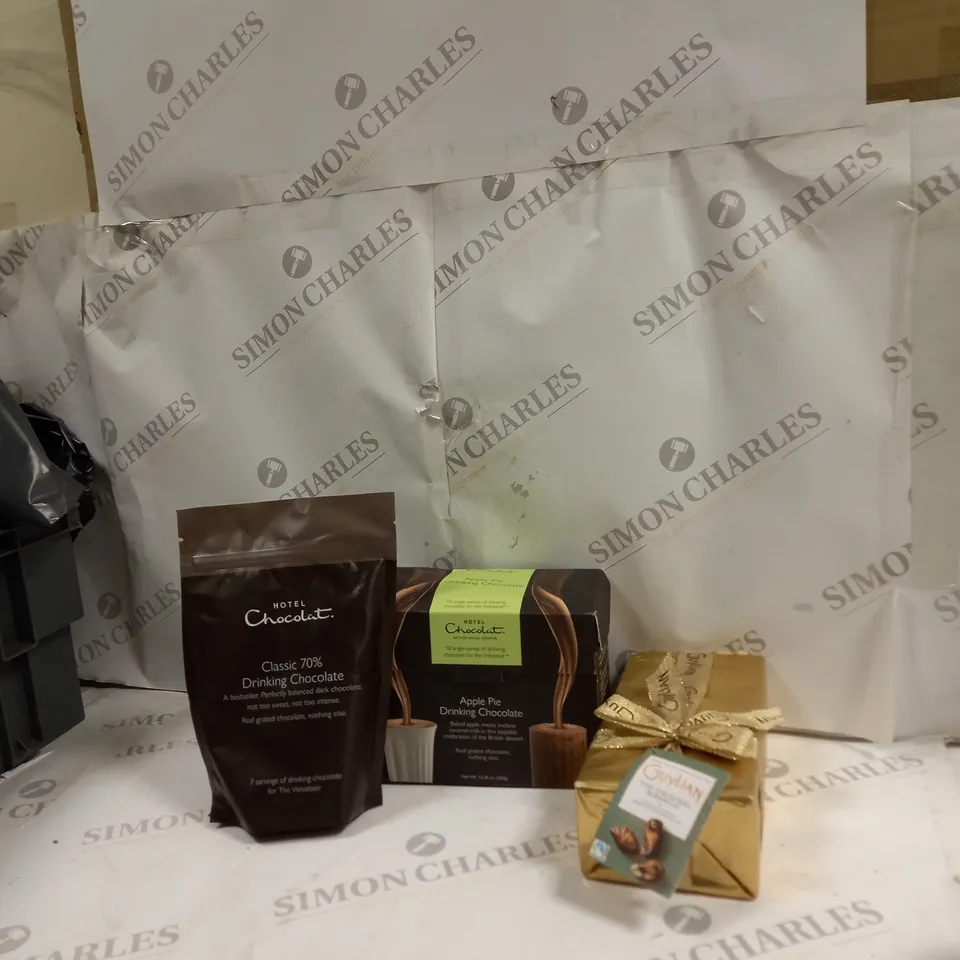 BOX OF CHOCOLATE TO INCLUDE GUYLIAN AND HOTEL CHOCOLAT 