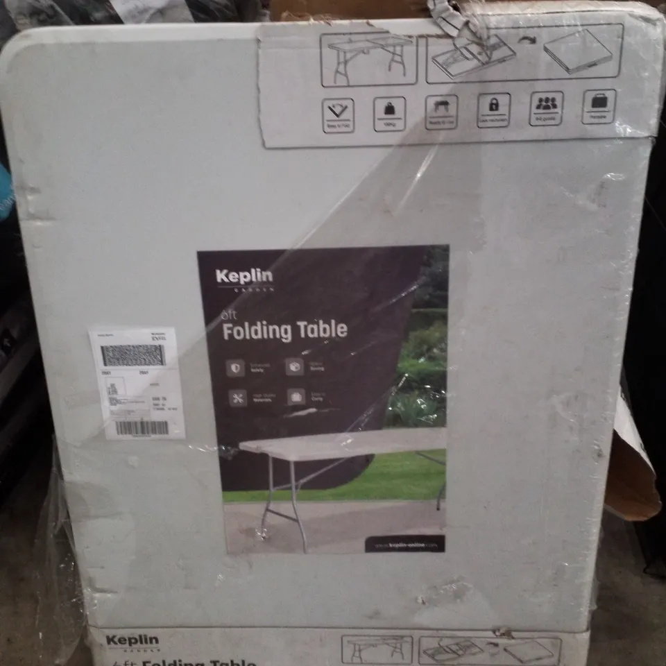 BOXED KEPLIN 6FT FOLDING TABLE