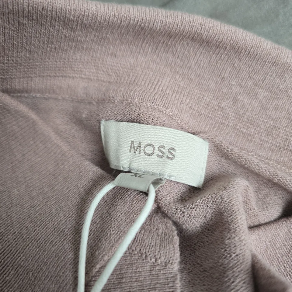 MOSS WOMEN'S KNIT POLO TOP – PINK