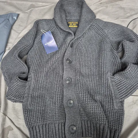 OLDERBEST SUPPLY CO KNIT CARDIGAN, GREY, BUTTON FRONT – MEN'S