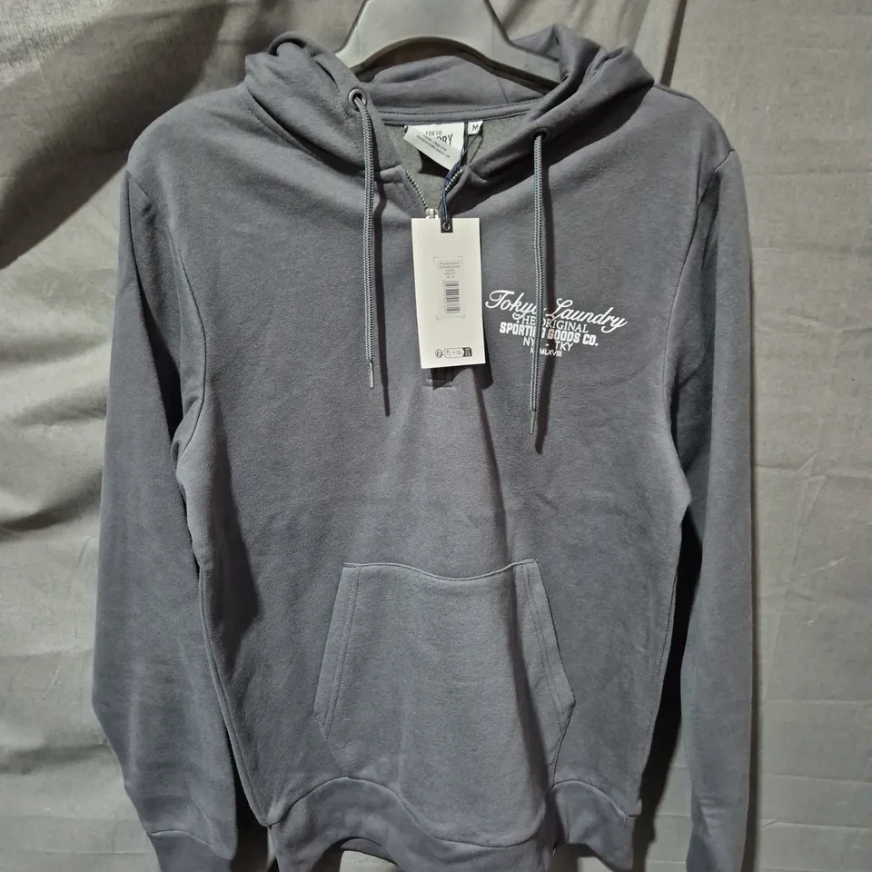TOKYO LAUNDRY HOODIE – MEN'S DARK GREY - SIZE M