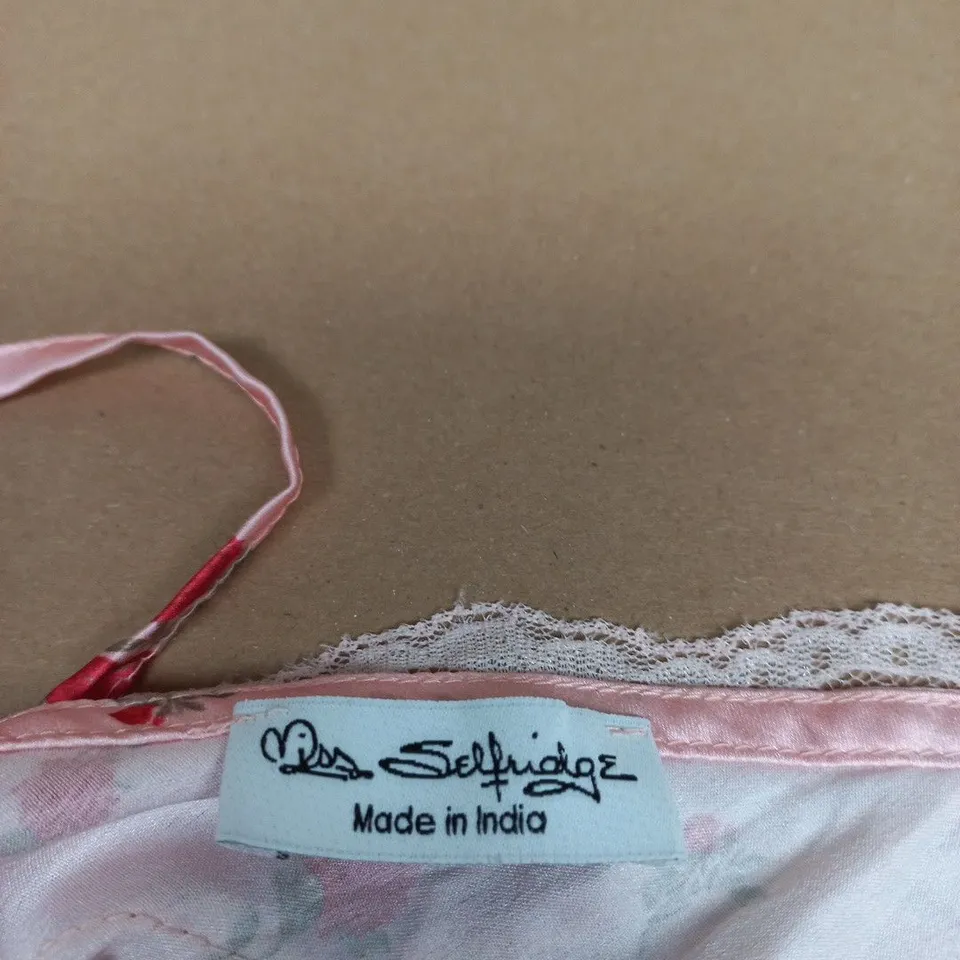 MISS SELFRIDGE PINK FLORAL LACE NIGHTDRESS 