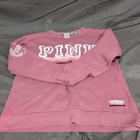PINK BY VICTORIA'S SECRET SWEATSHIRT – PINK, UK 6 (XS)