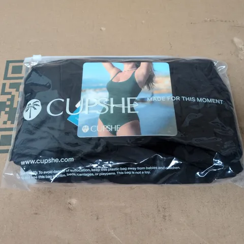 BAGGED CUPSHE LOVE BIRD SLIM & SCULPT ONE-PIECE SWIMSUIT IN BLACK - LARGE