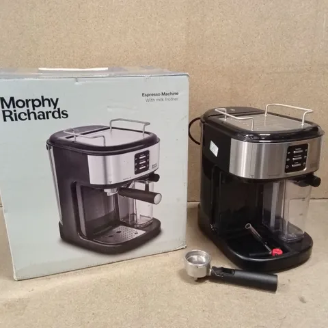BOXED MORPHY RICHARDS 172023 ESPRESSO MACHINE WITH MILK FROTHER