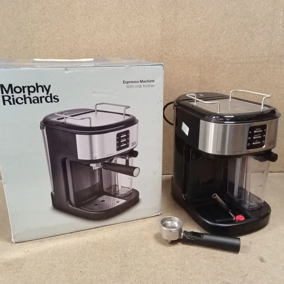 BOXED MORPHY RICHARDS 172023 ESPRESSO MACHINE WITH MILK FROTHER