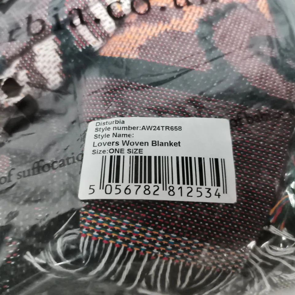 DISTURBIA LOVERS WOVEN BLANKET – ONE SIZE