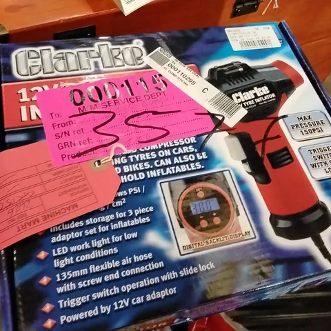 BOXED CLARKE CTC150 12V DIGITAL TYRE INFLATOR