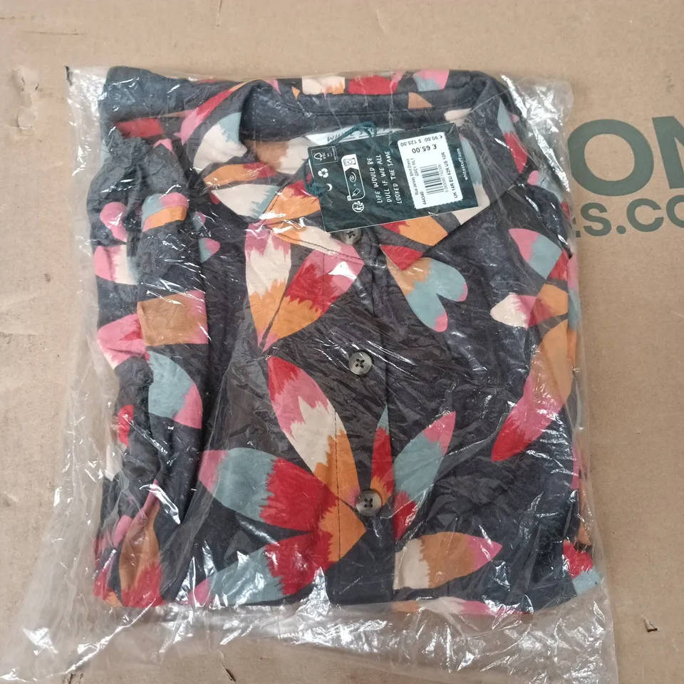 BAGGED WHITE STUFF RUA JERSEY SHIRT DRESS IN GREY MULTI - UK 14R