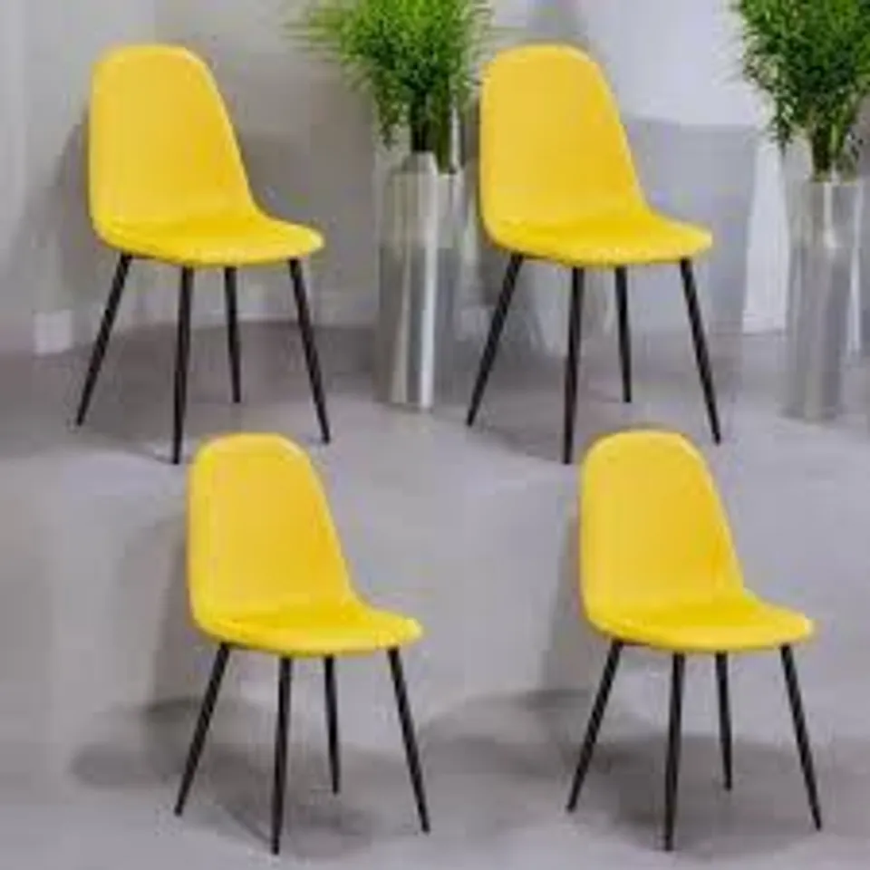 BOXED SET OF 4 FABELA UPHOLSTERED DINING CHAIRS (1 BOX)