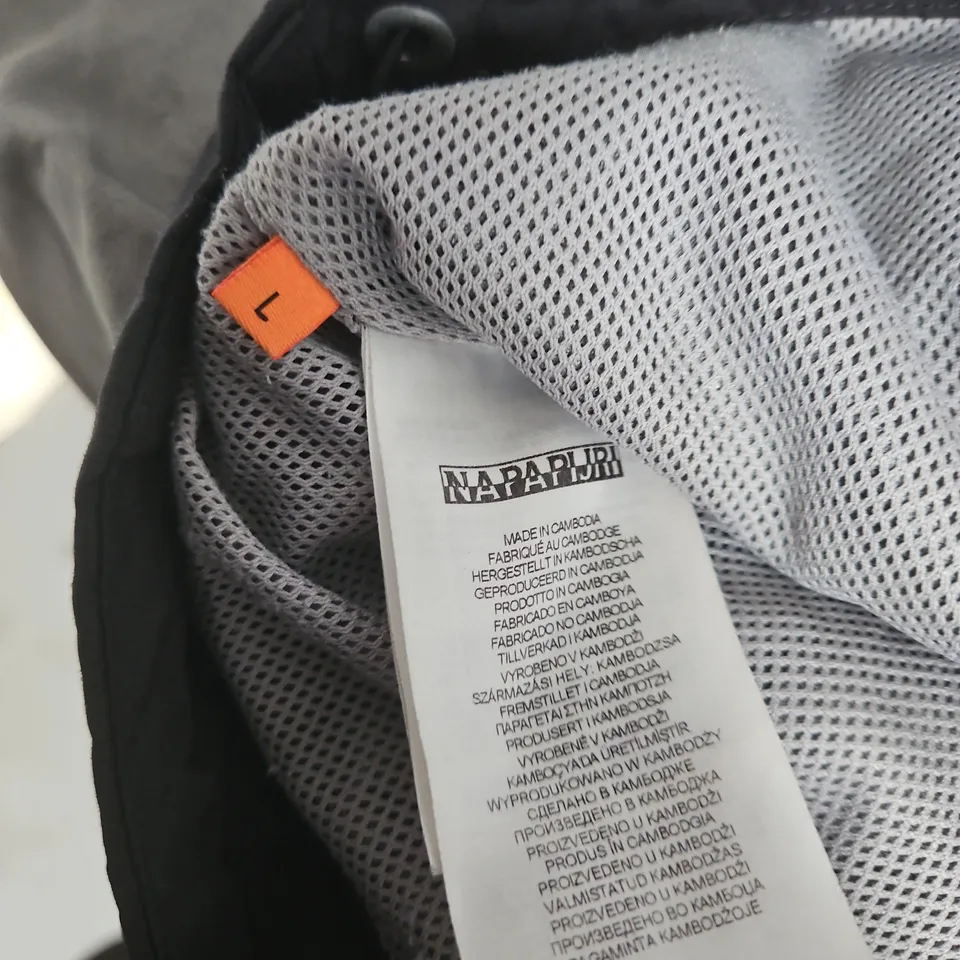 NAPAPIJRI MEN'S JACKET – REGULAR FIT, TAPED SEAMS, BLACK, SIZE L