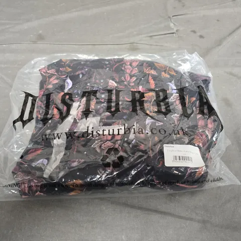 BAGGED DISTURBIA FOXGLOVE MIDAXI DRESS - SIZE 14