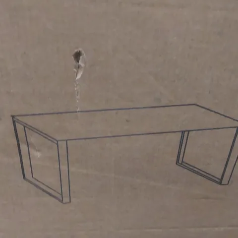 BOXED FURNITURE BOX MIAMI COFFEE TABLE - CLEAR/SILVER 
