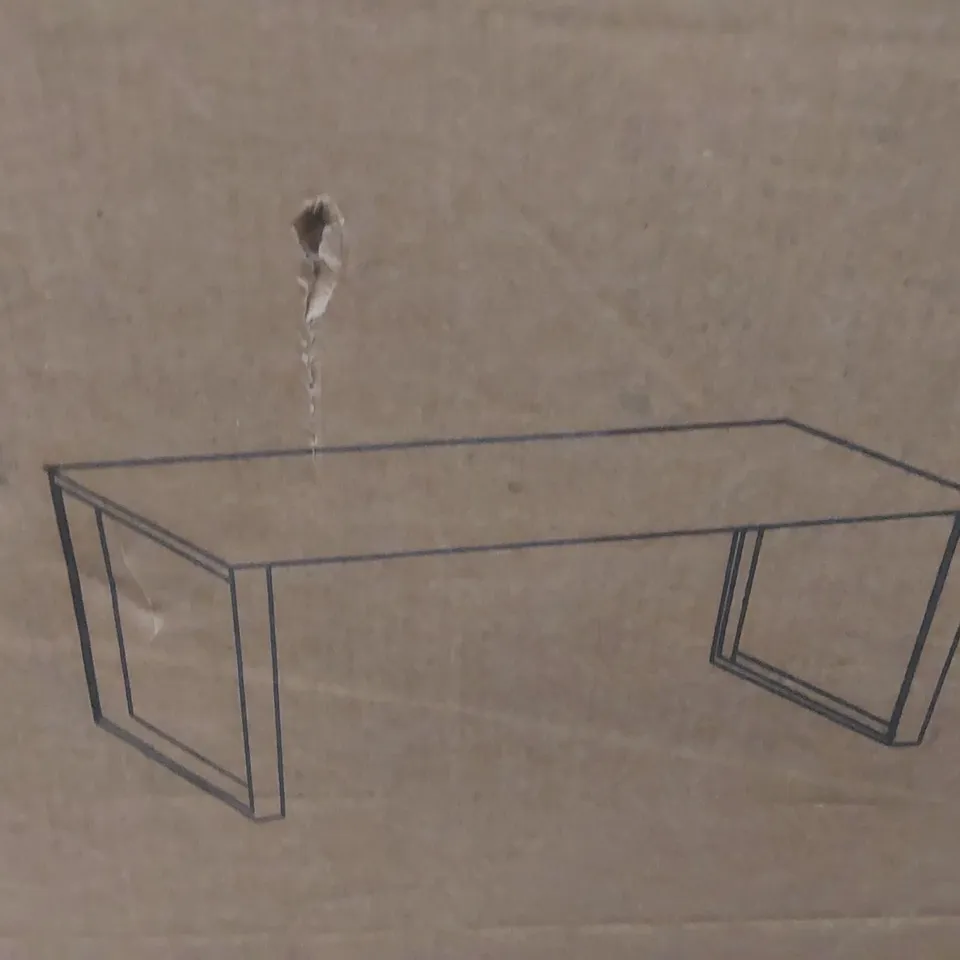 BOXED FURNITURE BOX MIAMI COFFEE TABLE - CLEAR/SILVER