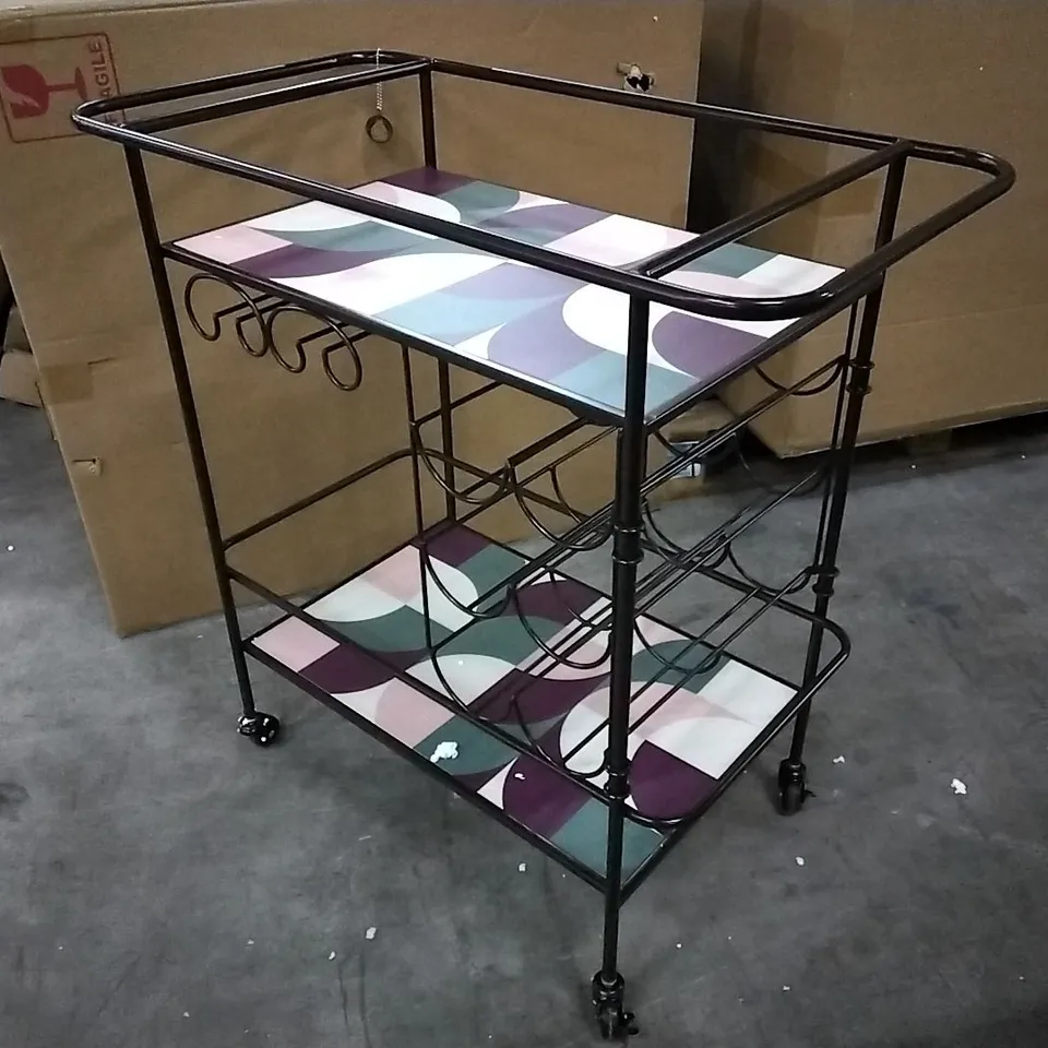 BRAND NEW BOXED BUNDLEBERRY BY AMANDA HOLDEN INDOOR OUTDOOR BARCART (1 BOX)