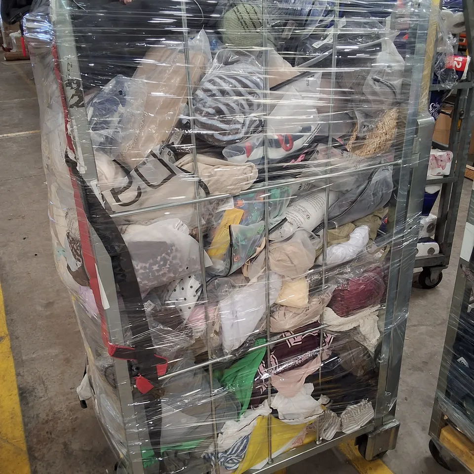 CAGE CONTAINING ASSORTED CLOTHING