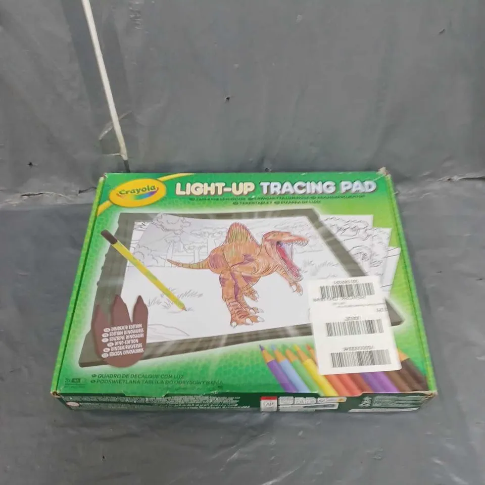 BOXED CRAYOLA DINOSAUR LIGHT-UP TRACING PAD