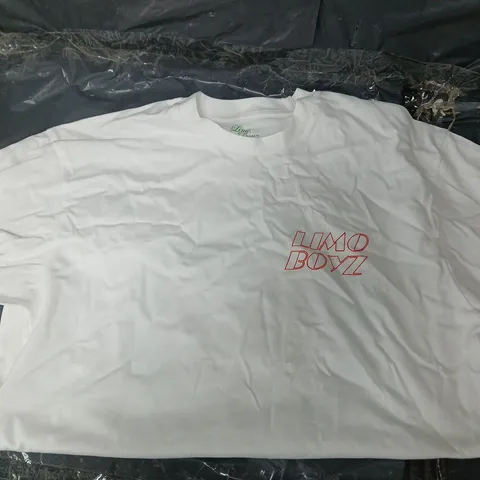 8X LIMO BOYS CHRISTMAS LIGHTS TOUR SMALL TEES IN WHITE 