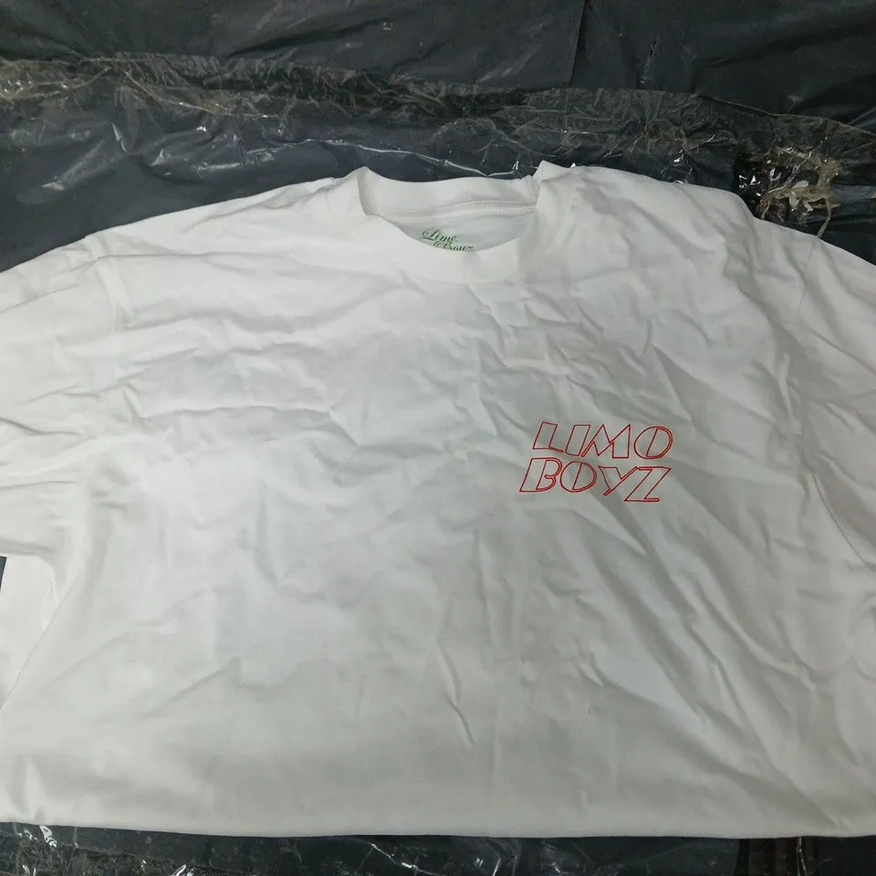 8X LIMO BOYS CHRISTMAS LIGHTS TOUR SMALL TEES IN WHITE 