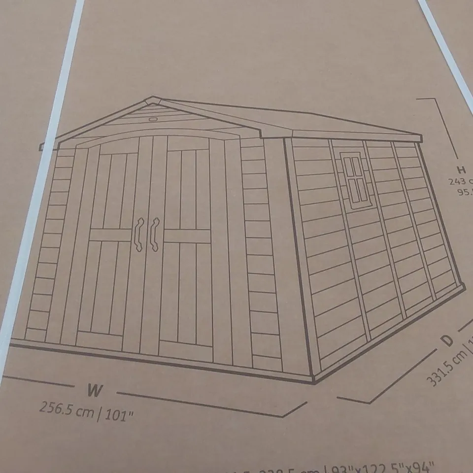 BOXED SYDNEY 811 GARDEN SHED (8 X 11) - NOT COMPLETE (3 BOXES)