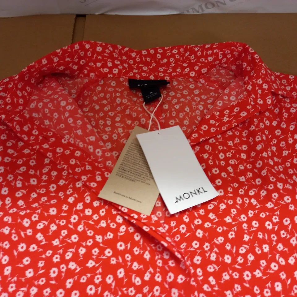 MONKL ORANGE FLORAL SHIRT - M