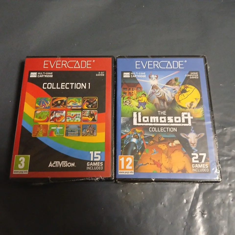 LOT OF 2 SEALED EVERCADE MULTI-GAME CARTRIDGES COLLECTIONS