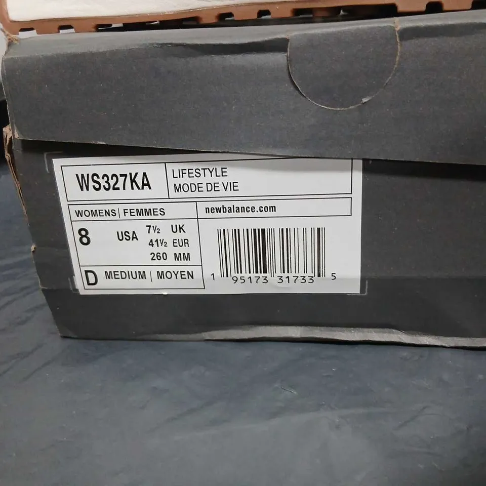 NEW BALANCE WS327KA WOMEN'S LIFESTYLE SNEAKERS – WHITE/BURGUNDY, UK 7.5