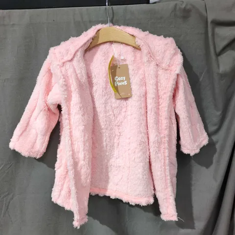 COZY PIXIES BABY PINK FLEECE JACKET - 18-24M
