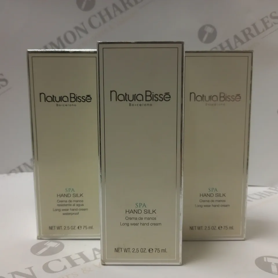 BOX OF APPROX 9 X 75ML NATURA BISSE SPA HAND SILK CREAM