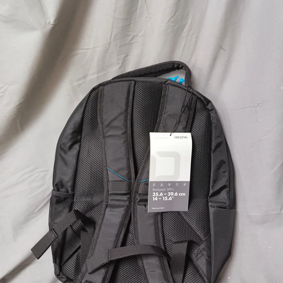 DICOTA SPIN LAPTOP BACKPACK – BLACK, FITS 14–15.6IN LAPTOPS (35.6–39.6 CM)