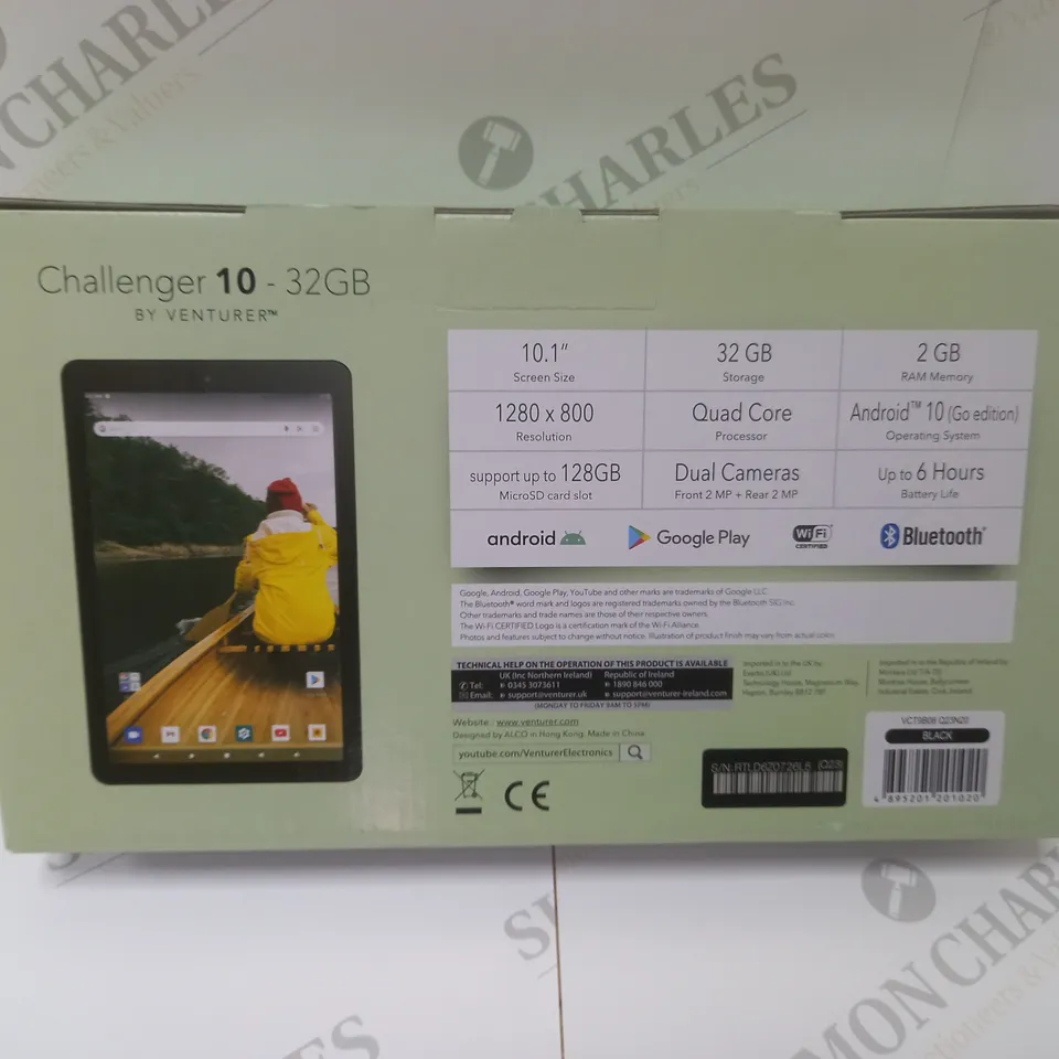 BRAND NEW BOXED VENTURER CHALLENGER 10 10.1" TABLET - 32 GB, BLACK
