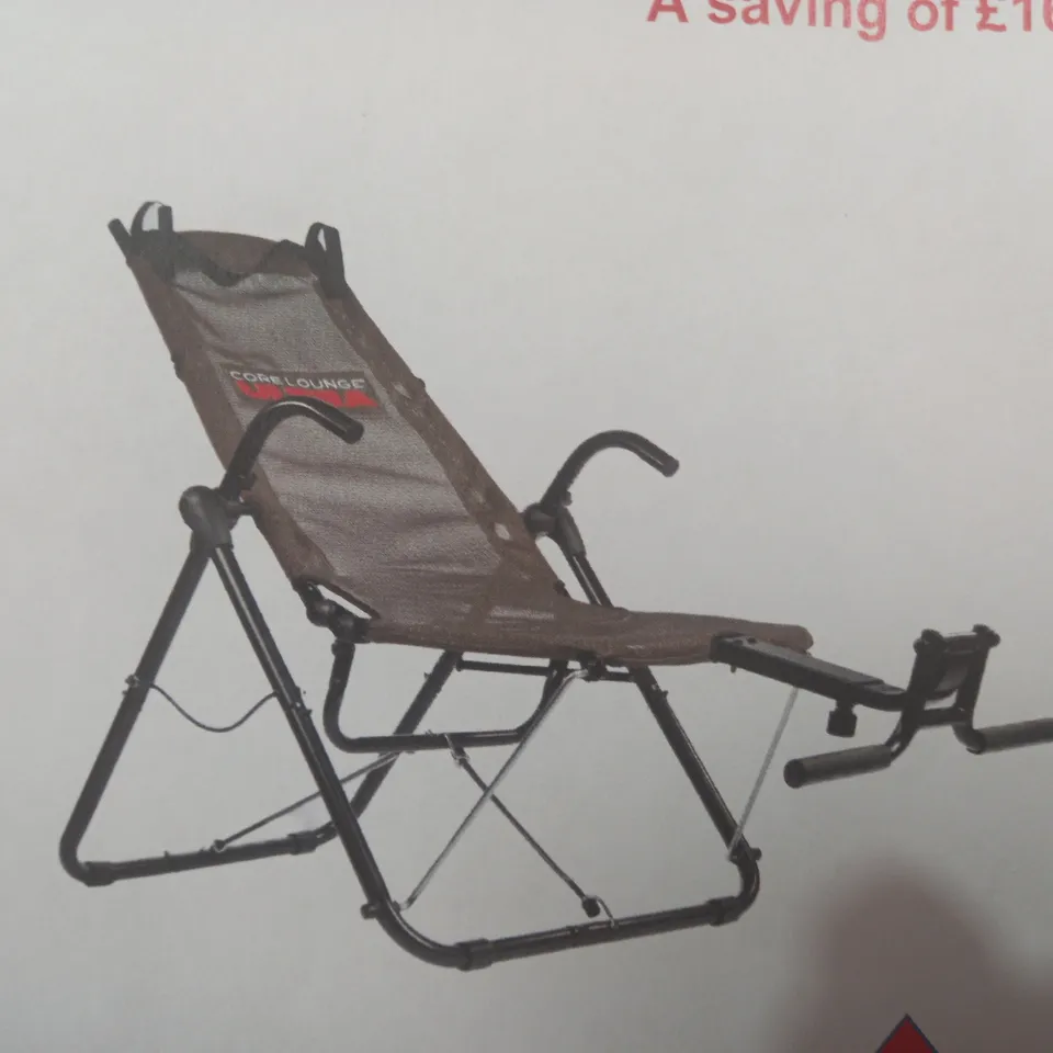 BOXED FITQUEST CORE LOUNGE ULTRA FOLDABLE WORKOUT CHAIR - COLLECTION ONLY