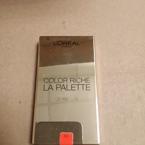 BOX OF APPROXIMATELY 24 L'OREAL COLOUR RICHE LA PALETTE LIPSTICK PALETTES RED