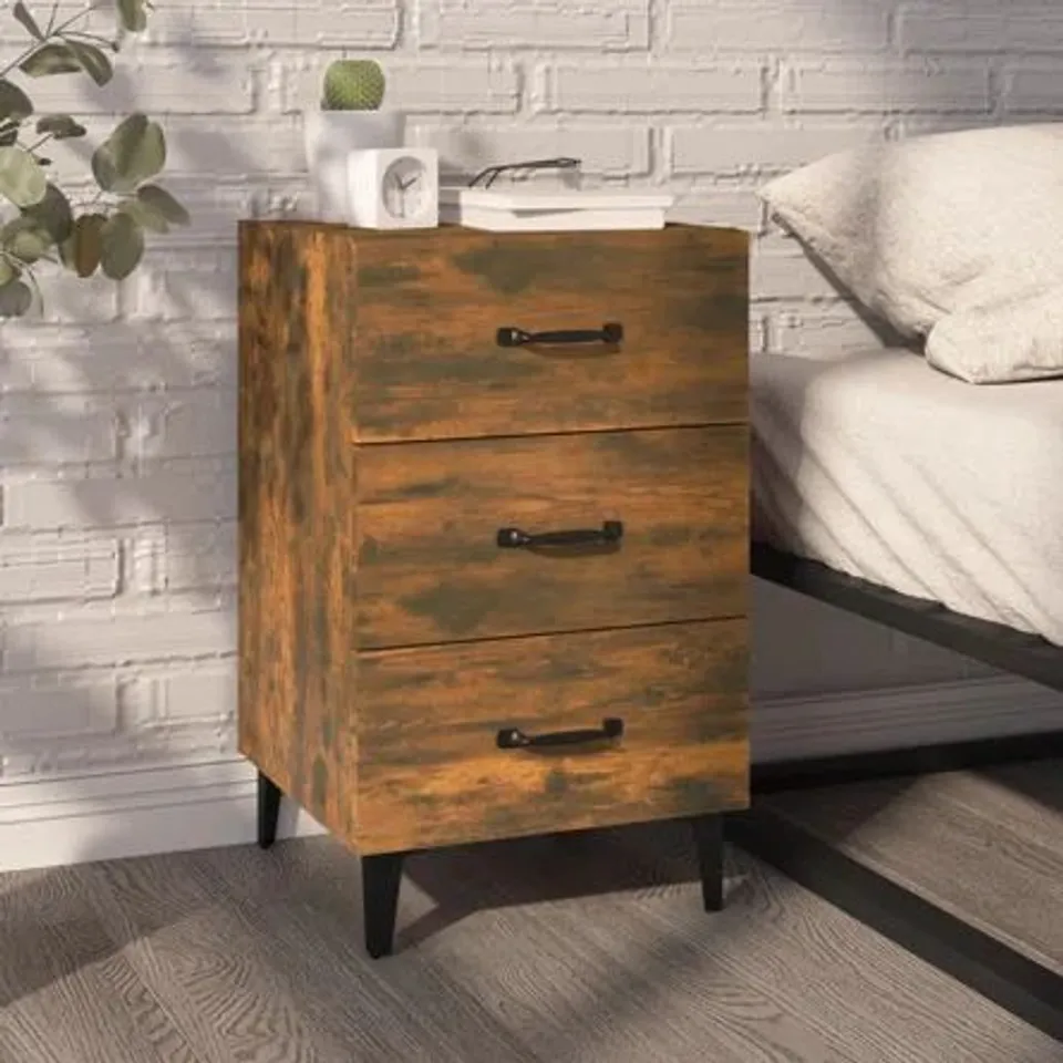 BOXED WESTBURY 3 DRAWER BEDSIDE TABLE