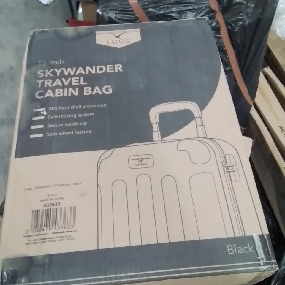 BOXED LUGG 15INCH SKYWANDER TRAVEL CABIN BAG BLACK
