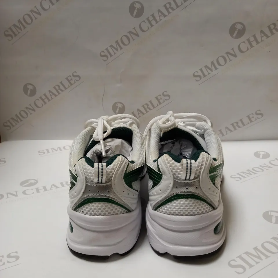 NEW BALANCE 530 WHITE NIGHTWATCH GREEN SIZE 5 