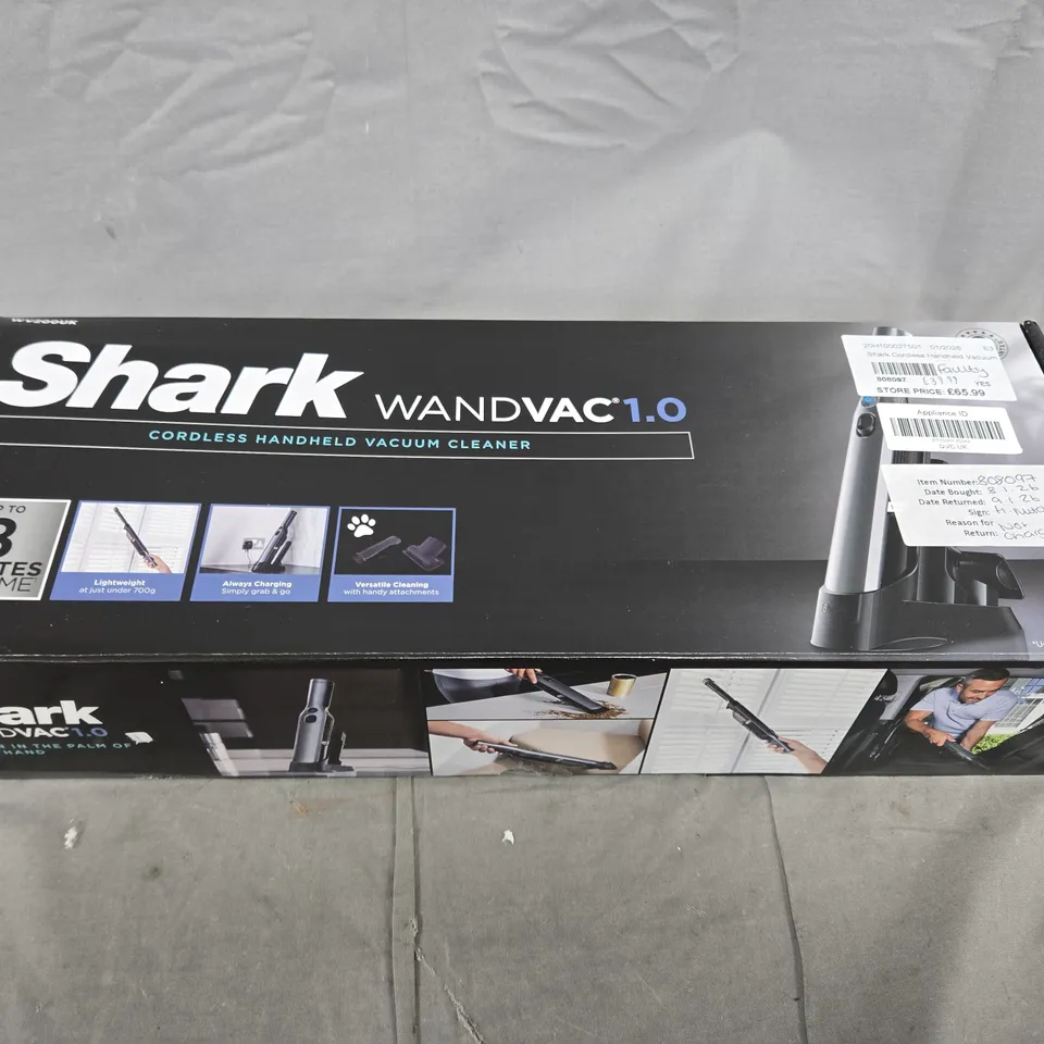 SHARK CORDLESS HANDHELD VACUUM CLEANER