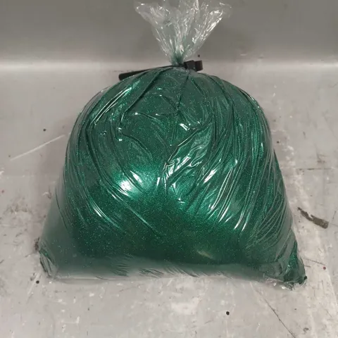 BOX OF APPROXIMATELY 10 BAGS OF EMERALD GREEN FINE GLITTER - COLLECTION ONLY