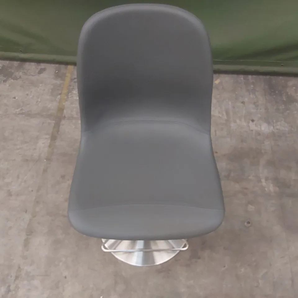 QUALITY DESIGNER ZARAGOZA STAINLESS STEEL AND PU LEATHER BAR STOOL
