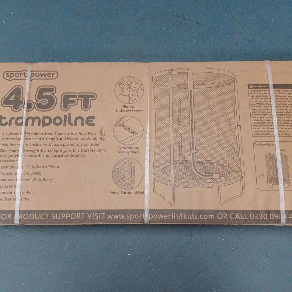 BOXED SPORTSPOWER 4.5FT TRAMPOLINE - COLLECTION ONLY