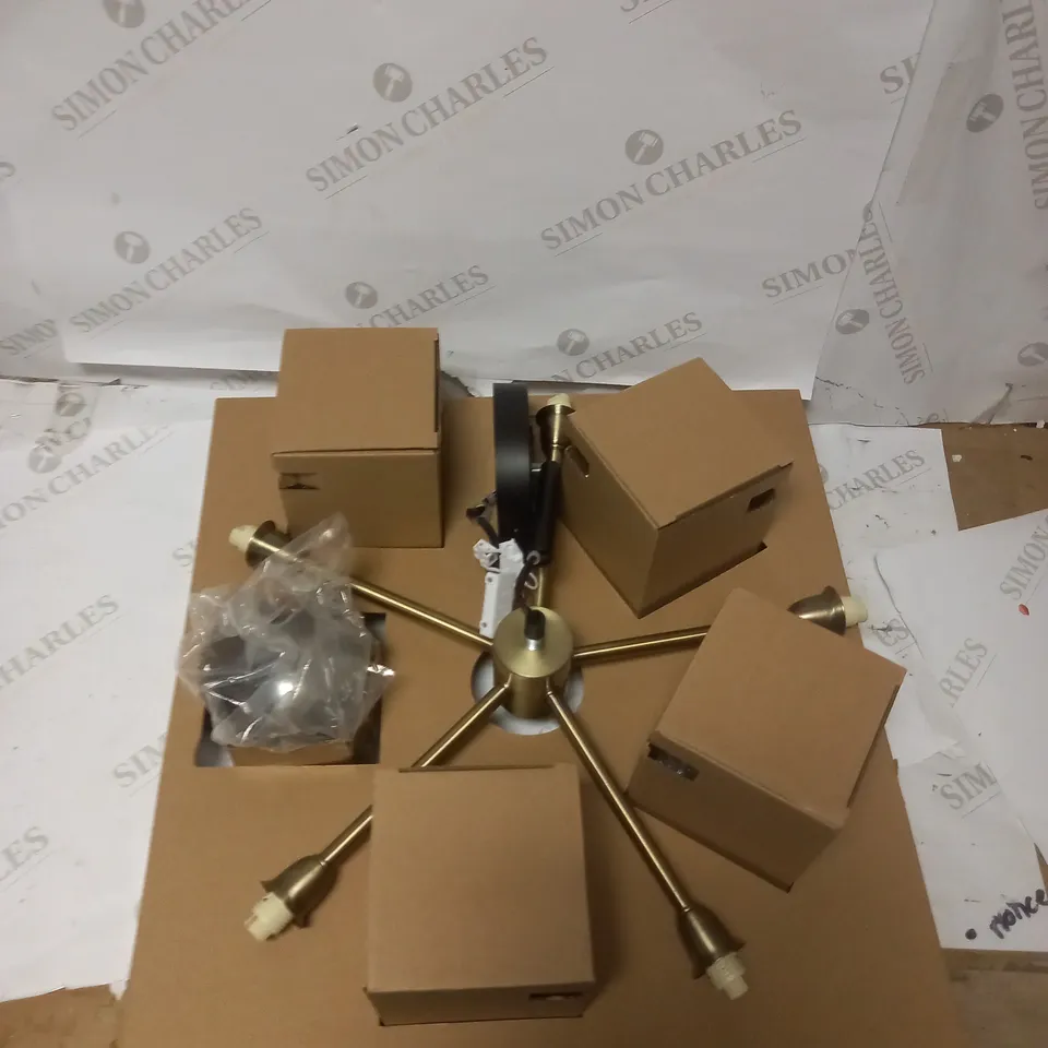 JOHN LEWIS HUXLEY 5 LIGHT SEILING LIGHT - SMOKED GLASS SHADE 