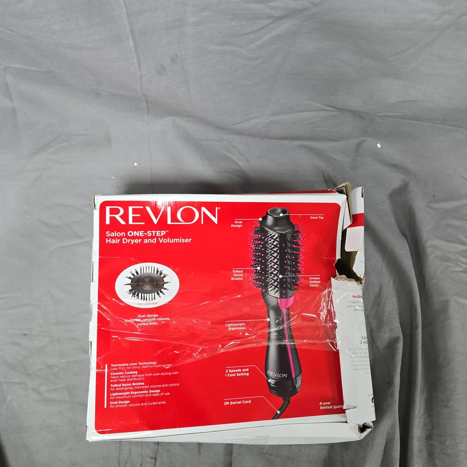REVLON SALON ONE-STEP HAIR DRYER & VOLUMISER – BOXED