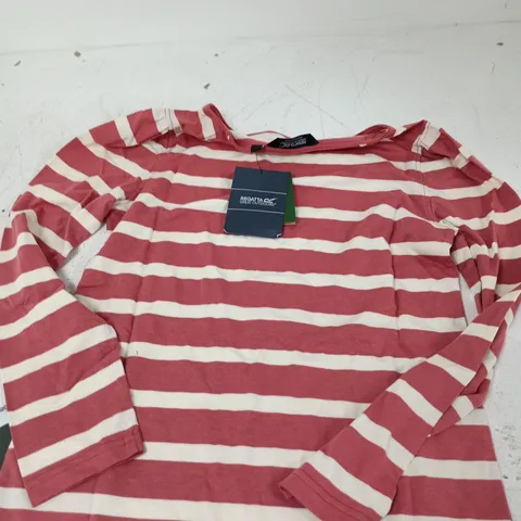 REGATTA GREAT OUTDOORS WOMEN'S STRIPED LONG-SLEEVE TOP - UK 10