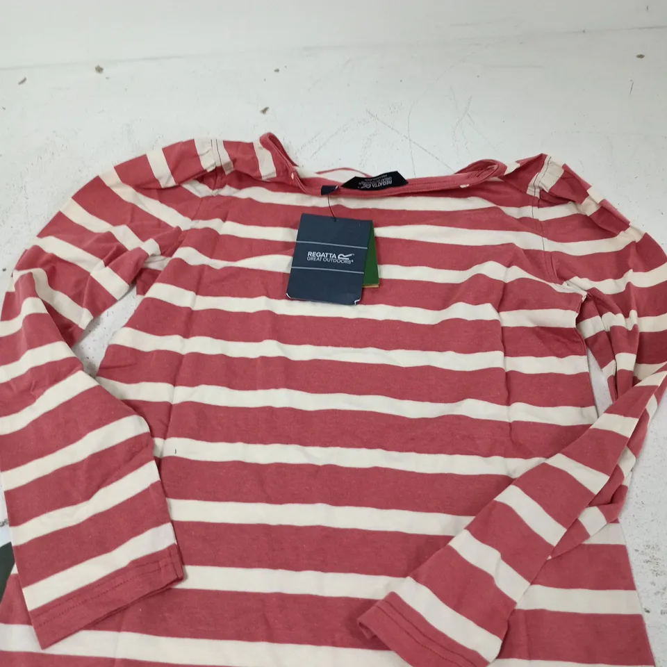 REGATTA GREAT OUTDOORS WOMEN'S STRIPED LONG-SLEEVE TOP - UK 10