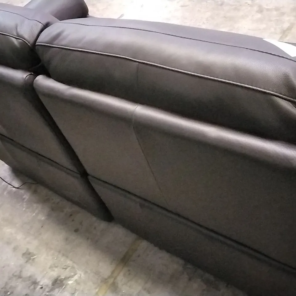 QUALITY ITALIAN DESIGNER AVOLA POWER RECLINER 3 SEATER SOFA CHOCOLATE LEATHER