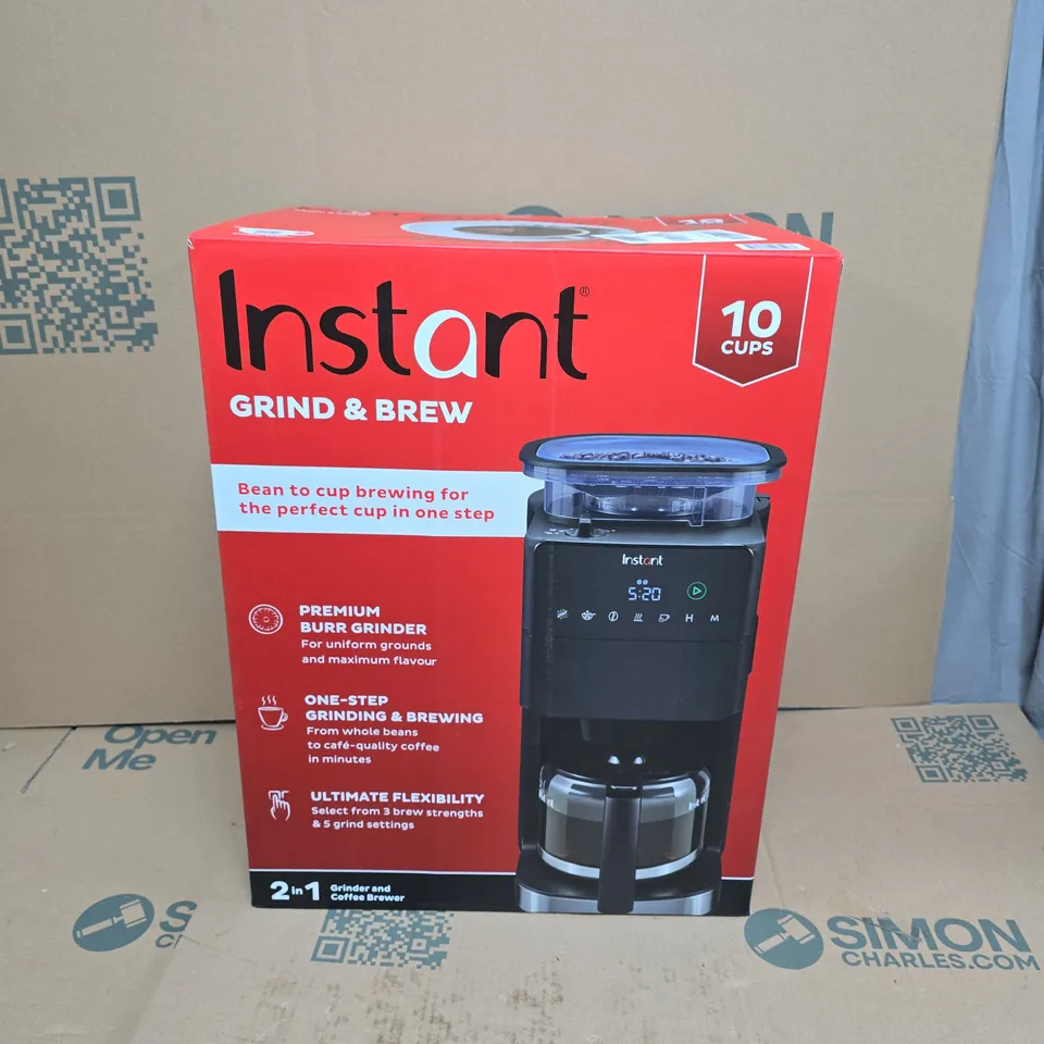 BOXED INSTANT GRIND AND BREW BEAN TO CUP COFFEE MAKER